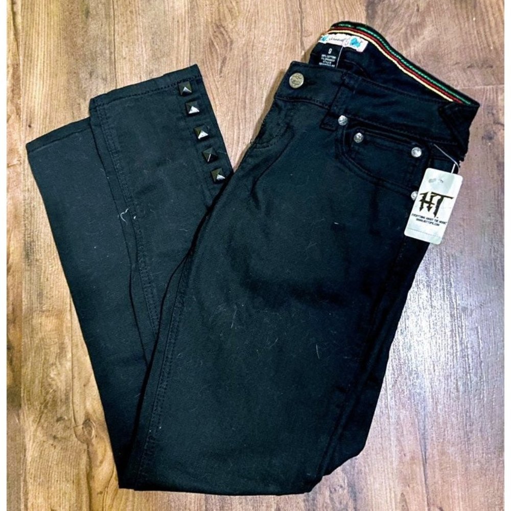 Vintage hot topic black studded Jeans size 9